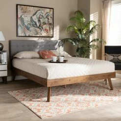Best Sale 😍 King Baxton Studio Devan Platform Bed 🥰 -Beds Shop inuseWSI5091