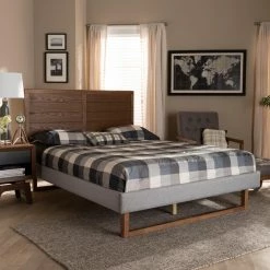 Discount 🔥 King Baxton Studio Claudia Platform Bed 😀 -Beds Shop inuseWSI5097