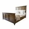 New ✨ King Abbyson Fontana Weathered Oak Panel Bed 👍 -Beds Shop masterABBY1565