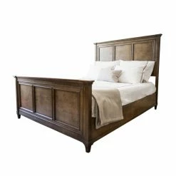 New ✨ King Abbyson Fontana Weathered Oak Panel Bed 👍