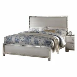 Hot Sale ⌛ King Acme Furniture Voeville II Platinum Panel Bed ✨