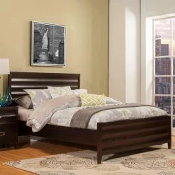 Cheap ❤️ Queen Alpine Furniture Legacy Panel Bed - Black Cherry 😀