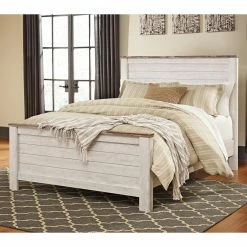 Hot Sale ⌛ Full/Double Signature Design By Ashley Willowton Panel Storage Bed ✔️