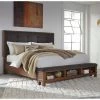 Buy 🎉 King Signature Design By Ashley Ralene Upholstered Storage Panel Bed 👍