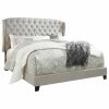 Deals 😀 King Signature Design By Ashley Jerary Upholstered Wingback Panel Bed 🤩