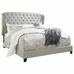 Deals 😀 King Signature Design By Ashley Jerary Upholstered Wingback Panel Bed 🤩