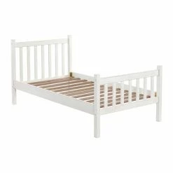Best deal ✨ Full/Double Alaterre Furniture Windsor Wood Slat Twin Bed - Driftwood White ❤️