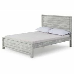 Hot Sale ❤️ Full/Double Alaterre Furniture Rustic Panel Wood Full-size Bed, Rustic Gray 🧨