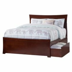 Best Pirce 🧨 Queen AFI Furnishings Metro Bed With Matching Foot Board And Optional Trundle Or Drawers 🥰