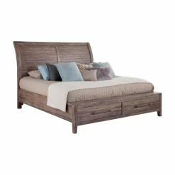 New 🎉 King American Woodcrafters Aurora Platform Sleigh Bed 🎁
