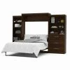 Discount 😍 Queen Bestar Pur Murphy Wall Bed With One 5-Shelf And One 3-Drawer/Shelf Storage Unit 😍