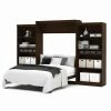 Promo ✔️ Queen Bestar Pur Murphy Wall Bed With Two 5-Shelf Storage Units 💯 -Beds Shop masterBES564