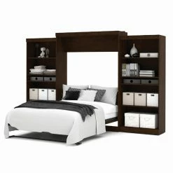 Promo ✔️ Queen Bestar Pur Murphy Wall Bed With Two 5-Shelf Storage Units 💯