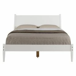 Promo 😍 King Camaflexi Mid-Century Platform Bed With Panel Headboard 😀