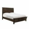 New 😍 Queen HN Home Augusta Transitional Panel Bed With Built-In Bench ✨ -Beds Shop masterEMER2031