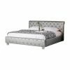 New 🤩 King Furniture Of America Volta Inspired Platform Bed With Bluetooth Speakers - Silver 🎁