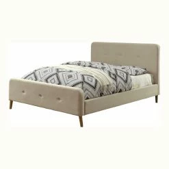 New π― Queen Furniture Of America Leandra Upholstered Platform Bed π