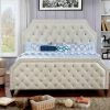 Buy 👏 California King Furniture Of America Taylore Contemporary Tufted Fabric Bed 😀 -Beds Shop masterENLB3178