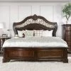 Discount 💯 King Furniture Of America Davidson Carved Wood Panel Bed 🔔 -Beds Shop masterENLB3968