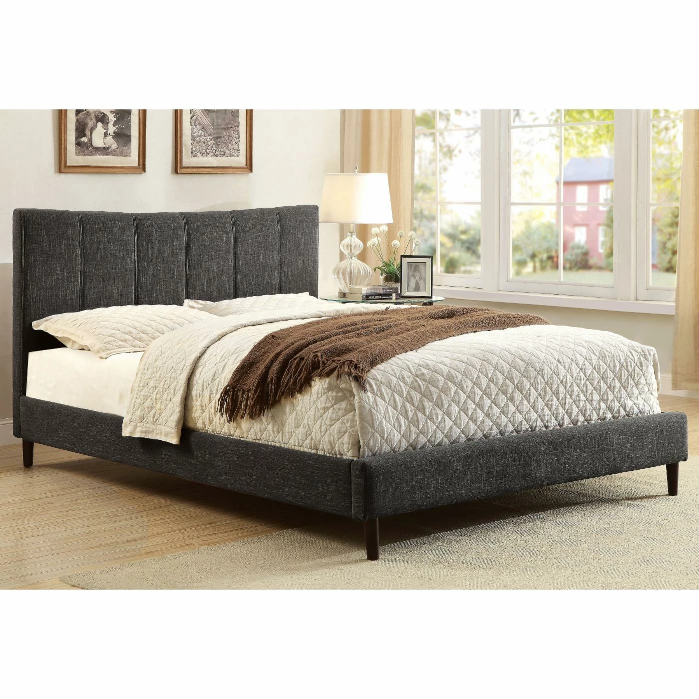 Wholesale π₯° Queen Furniture Of America Coralie Upholstered Platform Bed π 3 Wholesale π₯° Queen Furniture Of America Coralie Upholstered Platform Bed π