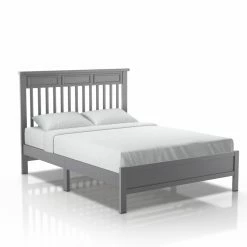 Best reviews of ✔️ Full/Double Furniture Of America Lowder Traditional Slatted Platform Bed - Gray 👏
