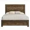 Cheapest 🌟 Queen Furniture Of America Hardinvale Rustic Walnut Panel Bed - Full 🎉 -Beds Shop masterENLB5592
