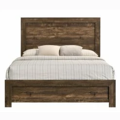 Cheapest π Queen Furniture Of America Hardinvale Rustic Walnut Panel Bed - Full π