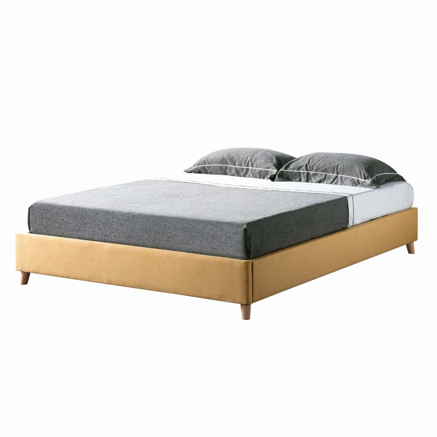Best Sale π Queen Furniture Of America Rina Mid-Century Upholstered Foundation Bed - Yellow π 3 Best Sale π Queen Furniture Of America Rina Mid-Century Upholstered Foundation Bed - Yellow π