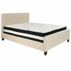 Cheap ✨ King Flash Furniture Tribeca Platform Bed With Optional Mattress 🛒