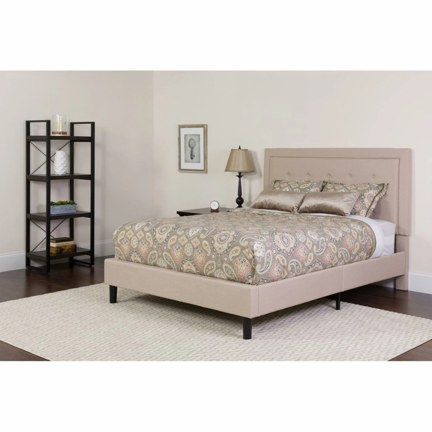 Best Pirce ⌛ King Flash Furniture Roxbury Tufted Upholstered Platform Bed With Pocket Spring Mattress ✔️ 3 Best Pirce ⌛ King Flash Furniture Roxbury Tufted Upholstered Platform Bed With Pocket Spring Mattress ✔️