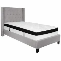 Discount 😀 King Flash Furniture Riverdale Tufted Upholstered Platform Bed ✔️