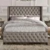 Budget ✔️ Queen Hillsdale Furniture Memphis Tufted Upholstered Platform Bed ✨ -Beds Shop masterHL4554