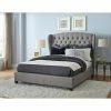 New ✨ Hillsdale Furniture King Hillsdale Bromley Wingback Upholstered Bed 🔥 -Beds Shop masterHL4573