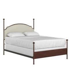 Best deal 🛒 Full/Double HN Home Ventura Transitional Upholstered Metal Standard Bed 🛒