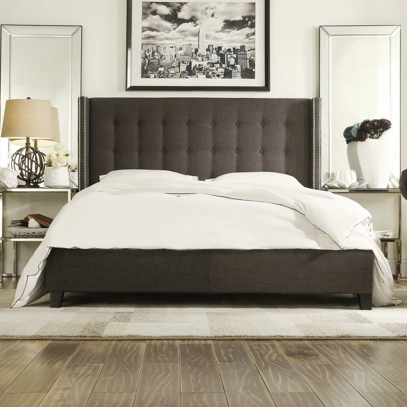 Best deal π Queen Chelsea Lane Edmonton Wingback Upholstered Platform Bed βοΈ 3 Best deal π Queen Chelsea Lane Edmonton Wingback Upholstered Platform Bed βοΈ