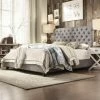 Budget 🧨 King Weston Home Eastend Tufted Low Footboard Platform Bed 🛒 -Beds Shop masterHME3058