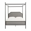 Cheapest ✨ Queen Weston Home Metal Canopy Platform Bed With Upholstered Headboard And Footboard ✨