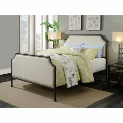 Cheap 😍 Right2Home Industrial Clipped Corner Panel Bed - Queen 🛒