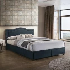 Best Sale 🎉 Right2Home Upholstered All-in-One Camel Back Storage Queen Platform Bed With USB 🎉