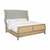 Best deal ⌛ California King Hooker Furniture Boheme Bon Vivant Upholstered Wingback Panel Bed 🧨 -Beds Shop masterHOOK5680