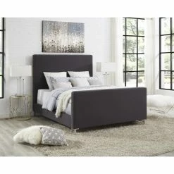 Best deal 🎁 King Inspired Home Gregory Linen Upholstered Platform Bed 🎉
