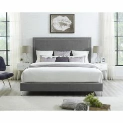 Top 10 😀 Queen Inspired Home Reese Velvet Upholstered Platform Bed 👍