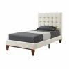 Best deal 👍 Full/Double Inspired Home Scott Linen Button Tufted Platform Bed 😍 -Beds Shop masterINSP166