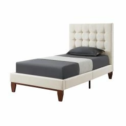 Best deal 👍 Full/Double Inspired Home Scott Linen Button Tufted Platform Bed 😍