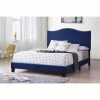 Hot Sale ❤️ K&B Furniture King K&B Furniture B8025F Velvet Upholstered Low Profile Bed 🔥 -Beds Shop masterKBF921
