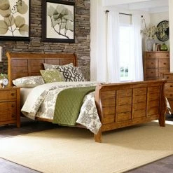Buy ⭐ Liberty Furniture Industries Queen Liberty Furniture Grandpas Cabin Sleigh Bed ⌛