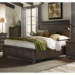 Best Pirce 🛒 Liberty Furniture Industries King Liberty Furniture Thornwood Panel Storage Bed ❤️