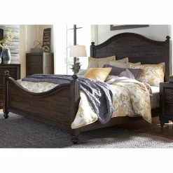Outlet 🥰 King Liberty Furniture Industries Catawba Hills Panel Bed ⭐