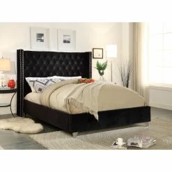Coupon π King Meridian Furniture Inc Aiden Velvet Platform Bed β