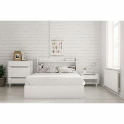 Outlet 🎁 Queen Nexera Aura Storage Bed With Headboard 🛒